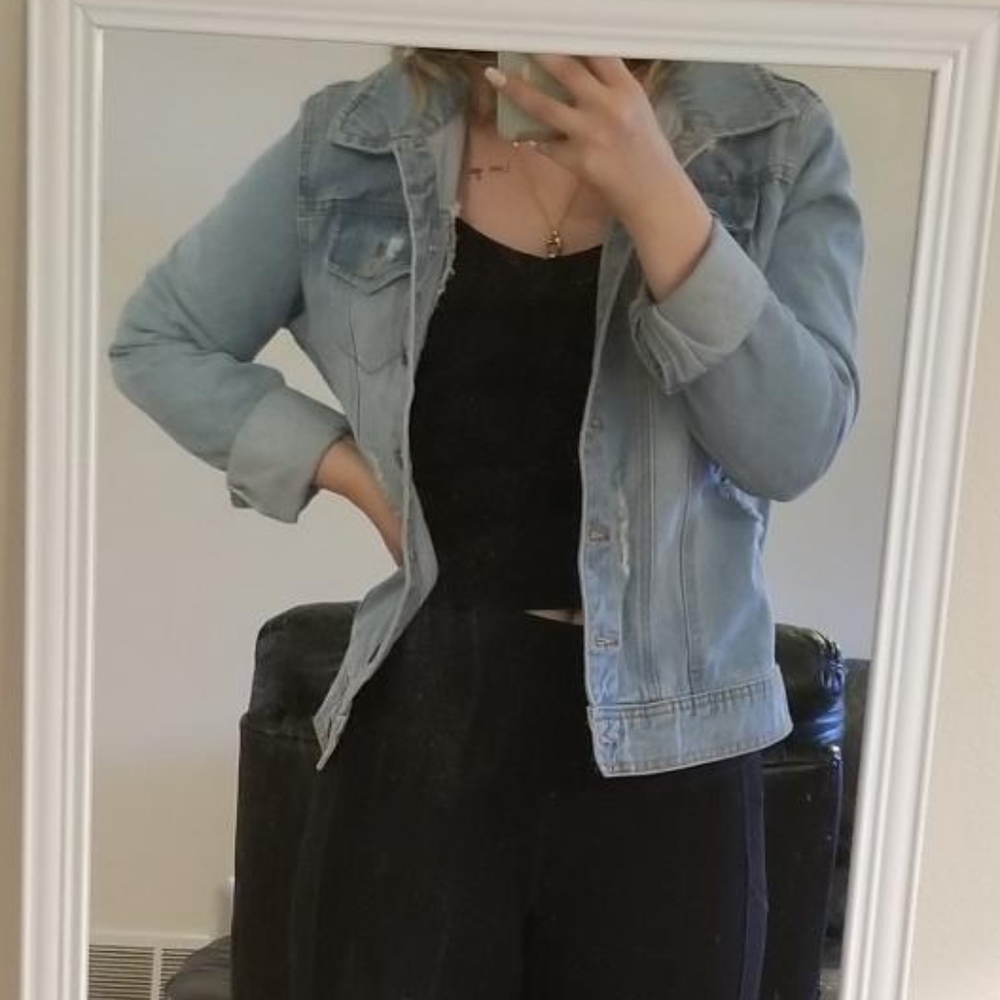 Distressed Denim Jacket - Picture 5 of 8